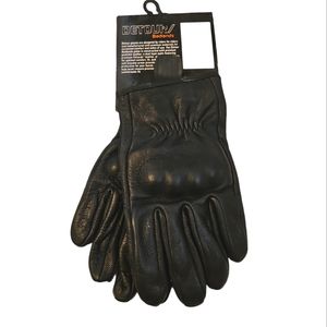 Detour Badlands Motorcycle Gloves XS Premium Goatskin Leather Black